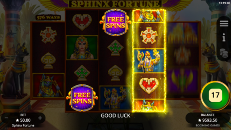 Sphinx Fortune offers 576 ways to multiply your total stake!