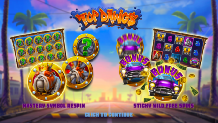 Spin translucent reels to hip-hop beat with the Top Dawgs slot!