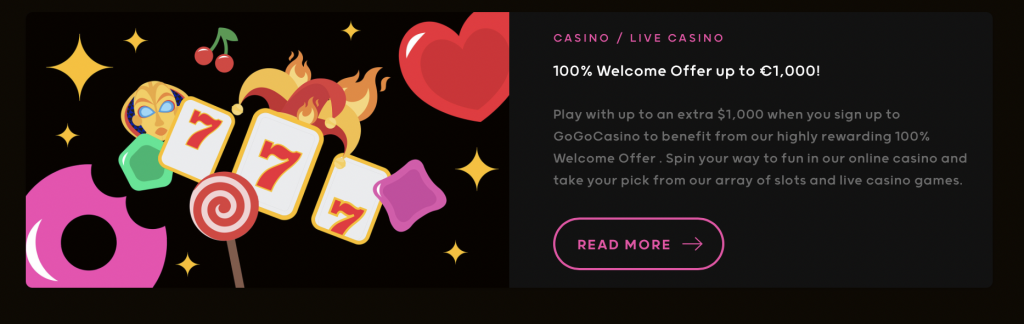 GoGo Casino Welcome Offer